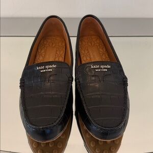 KATE SPADE Deck Black Leather Loafers Women’s size 6